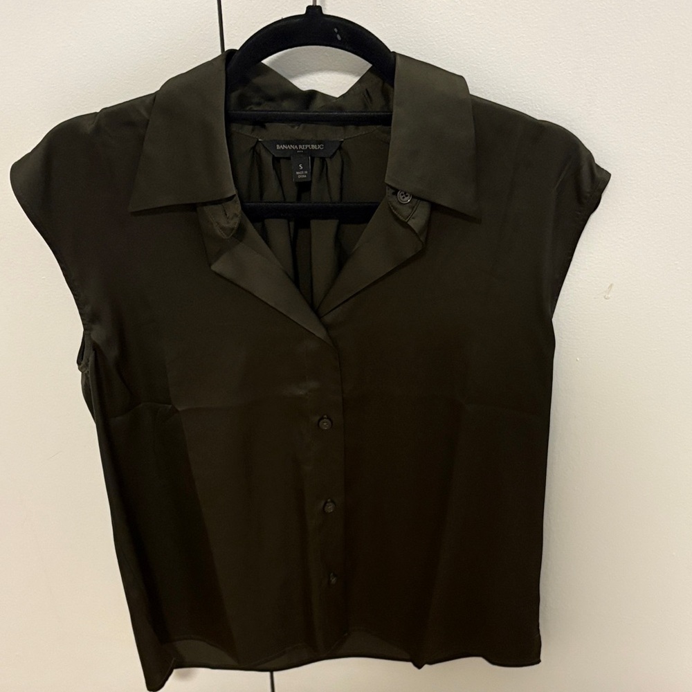 Banana Republic Dark Olive Blouse